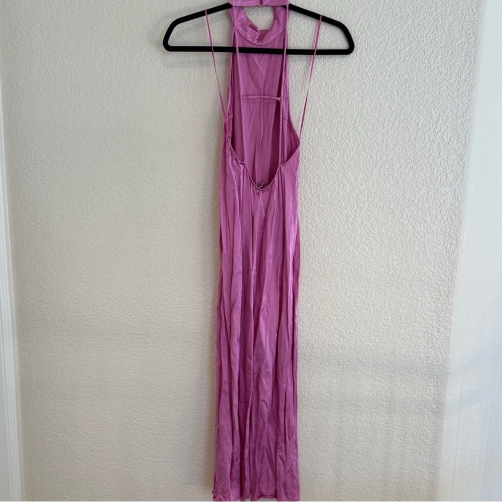Zara Pink Satin Dress - Picture 6 of 7